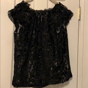 J Crew Black Blouse Size 2